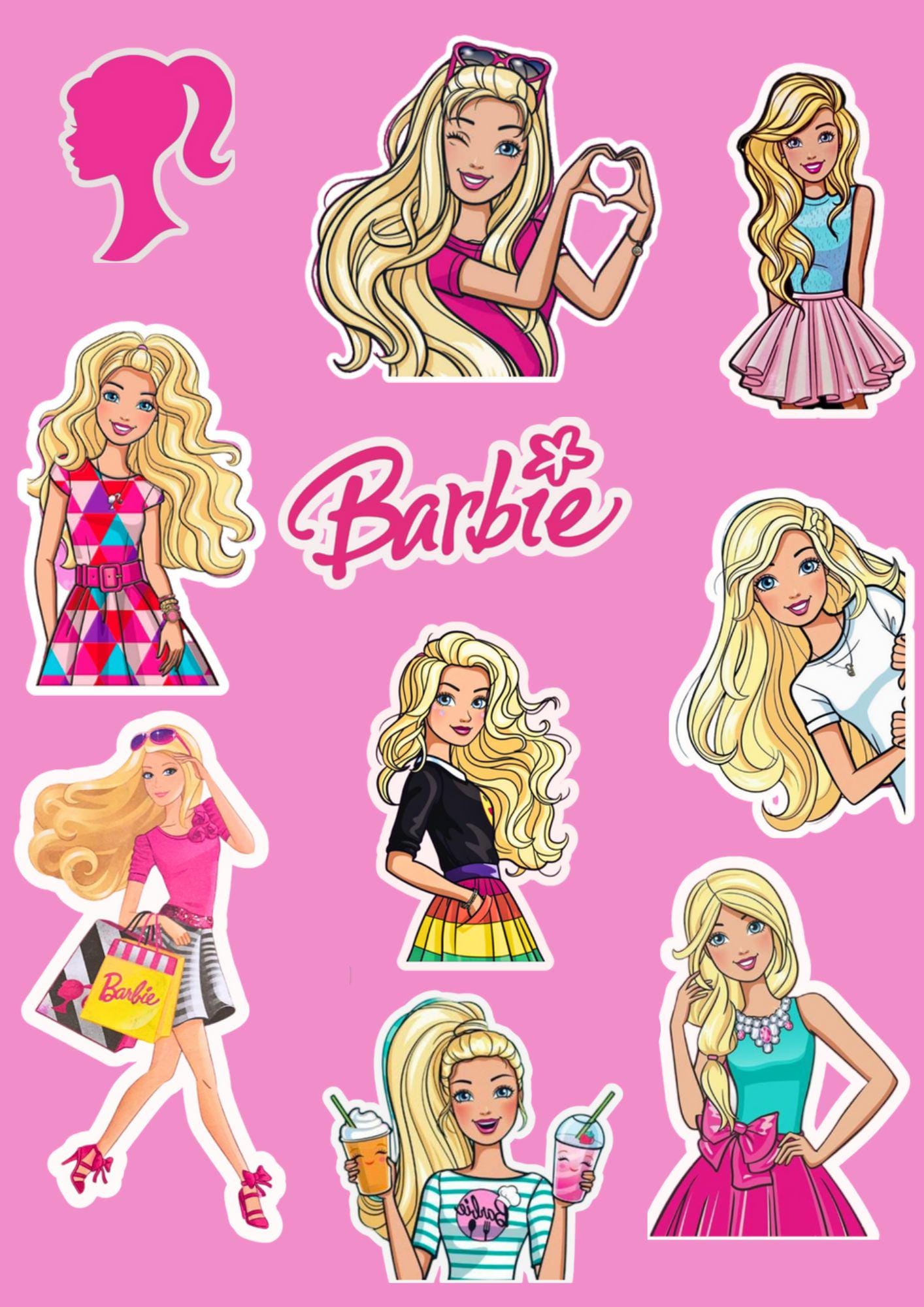Barbie Doll Stickers Decal Collectible Retro Vintage Lot 5 Pieces（並行輸入品） : Barbie Doll Stickers Decal Coleccionable Retro Vintage