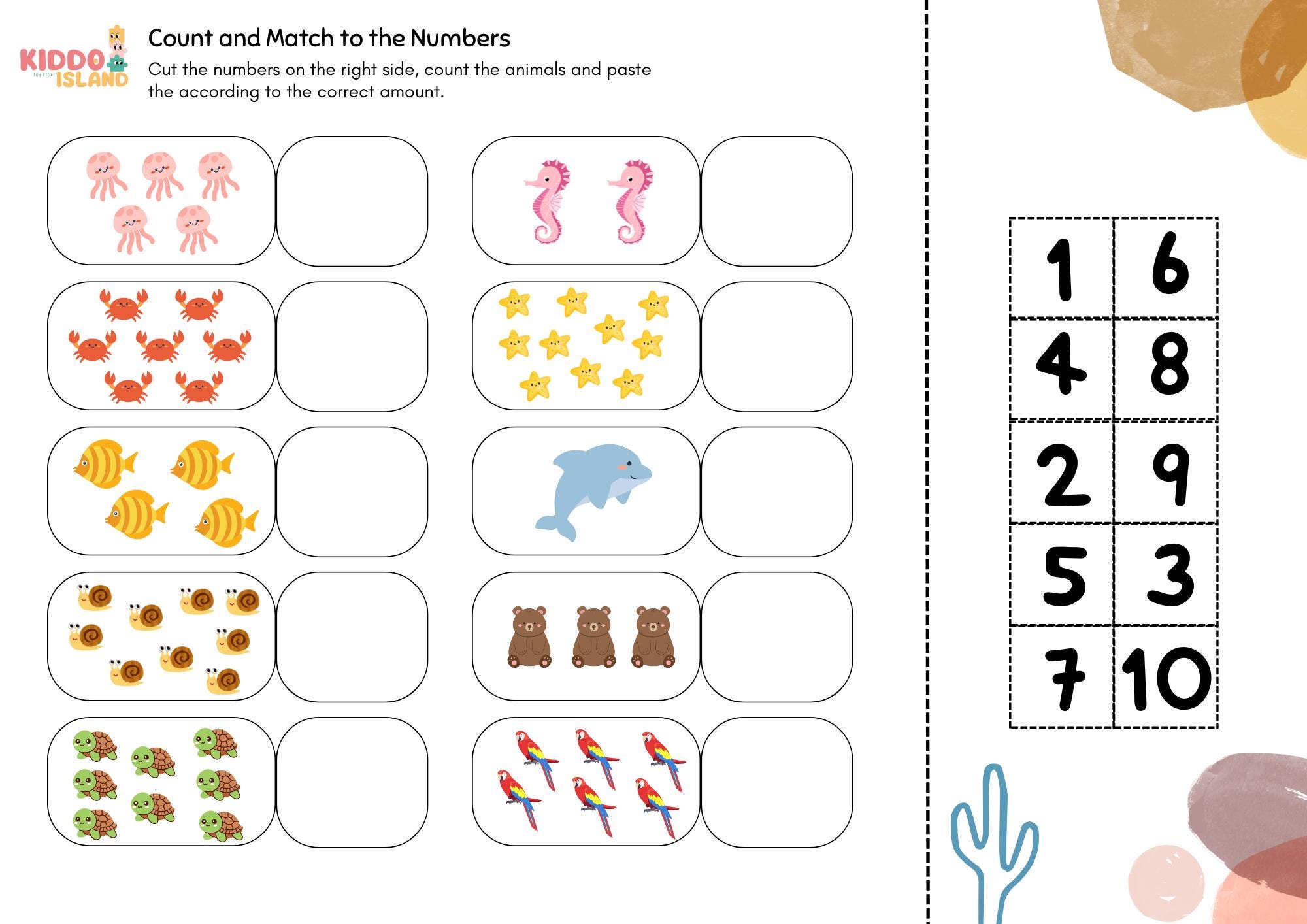 Cut and Paste Preschool Printables Montessori Cut and Paste ...