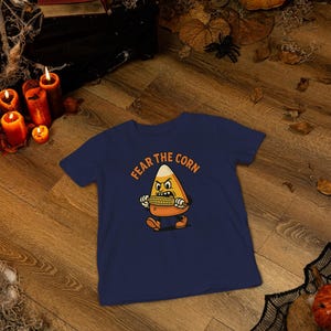 Fear the Corn Shirt – Funny Candy Corn Halloween Tee – Creepy Snack T-Shirt for Costume Parties