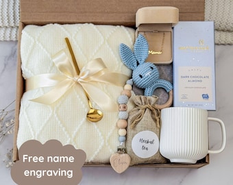 New Baby Gift Box, Baby Shower Gift Basket, Welcome Baby Boy Gift, Newborn Boy Gift, Expecting Mom, Gender Neutral, Pregnancy Announcement