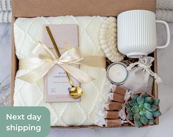 Thinking Of You Box, Mom Gift, Self Care Package for Women, Spa Basket, Gift Idea for Her, Sympathy Gift Box, Sending Hugs, Hygge Gift Box