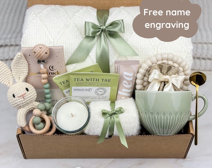 Self Care Gift Box for New Mom, Unique Baby Shower Gift Idea, Personalized Gift for New Baby, Expecting Parents Gift, Gender Neutral