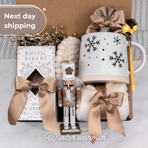 Hug in a Box, Cozy Care Package, Client Thank You Gift, Cozy Christmas Gift Basket, Corporate Employee Holiday Gifts, Client Thank You Gift