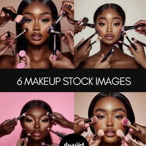 Make-up Stock Afbeeldingen, Afrikaans-Amerikaans model, stockfoto&#39;s van haar, schoonheidsvoorraadafbeeldingen, website-voorraadafbeeldingen, sociale media-afbeeldingen.