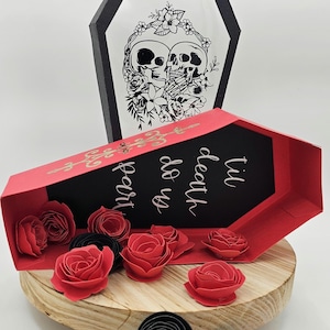Geschenkdoos doodskist - Valentijnsdag - huwelijksbedankje - Halloweendecor