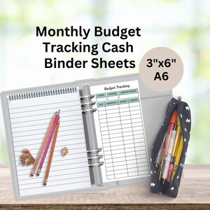 Sage Monthly Budget Tracking Sheets – Perfect for A6 Cash Binders | A6 3x6 | Cash Envelope Insert Printable