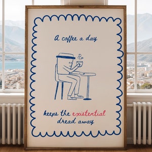 Póster retro de espresso, póster de café para la cocina, póster divertido de café, póster de barra de café, impresión ingeniosa para la cocina, esquina de la barra de café, club de amantes del café