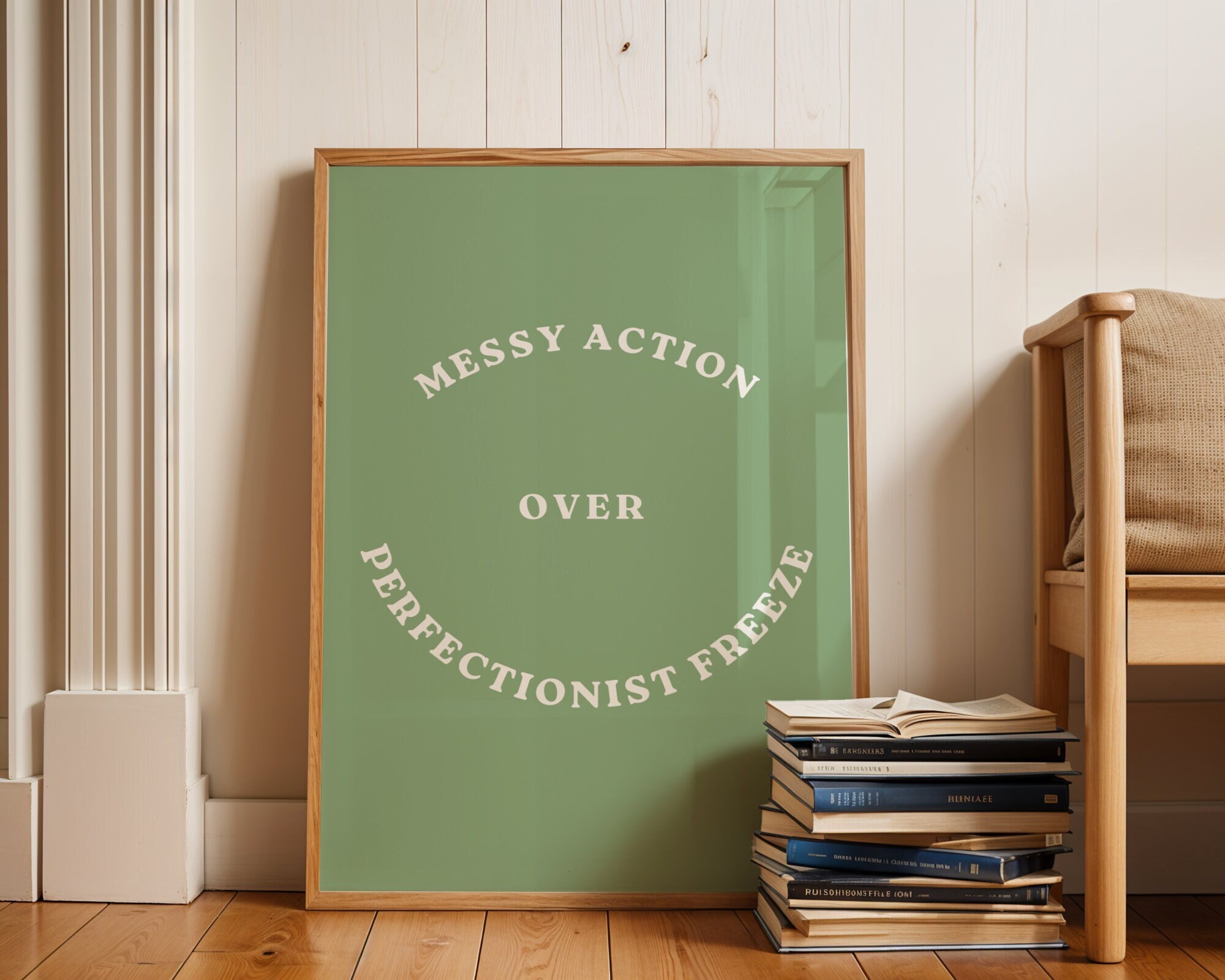 Motivational Art Print Quote Typography Wall Art Poster Print Green Home Decor Affirmation Art Trendy Apartment Aesthetic Dorm Room Art Sage
