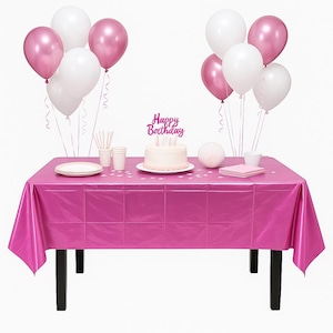 Disposable Party Table Cover Plastic Tablecloth for Birthday Baby Shower Christening 18th 21st 30th Milestone Event