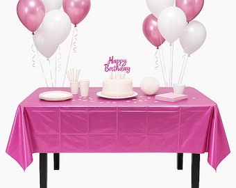 Waterproof Plastic Party Tablecloth: 6ft Disposable Table Cover