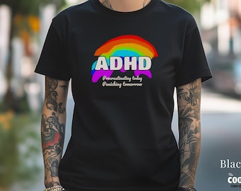 Unisex ADHD Procrastinating today panicking tomorrow tee, ADHDer gift, Neurodivergent chaos shirt, Funny neurodiversity tshirt, ADHD t-shirt