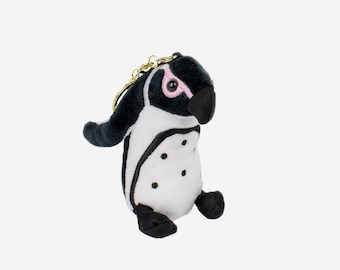 African Hanging Penguin Keyring / Hanging African Penguin Plush Toy for Kids / Soft Plush Toy / Plush Toy / Cute Plush Penguin Keyring