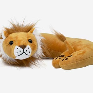 Sam The Lion Travel Pillow for Kids / Soft Plush Neck Support / Kids Travel Pillow / Cute Animal Travel Cushion