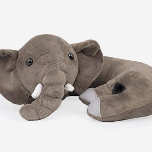 Jumbo The Elephant Travel Pillow for Kids / Soft Plush Neck Support / Kids Travel Pillow / Cute Animal Travel Cushion