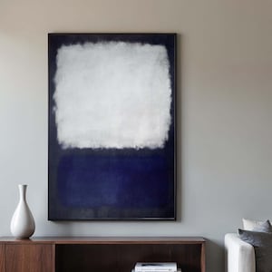 Mark Rothko Canvas Painting, Mark Rothko Production, BLUE,WHITE Mark Rothko art,Canvas Painting,Mark Rothko,Large Wall Art,Craft Gift