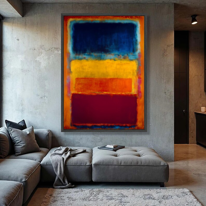 Blocks Mark Rothko Mark Rothko Abstract Canvas Print: Color Block Expressionist Art - Etsy