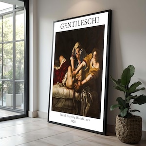Judith Slaying Holofernes Art Print | Artemisia Gentileschi 1620 | Renaissance Baroque Masterpiece | Feminist Empowerment Decor