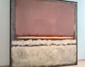 Mark Rothko Style Canvas Art: Modern Minimalist Pink & Beige