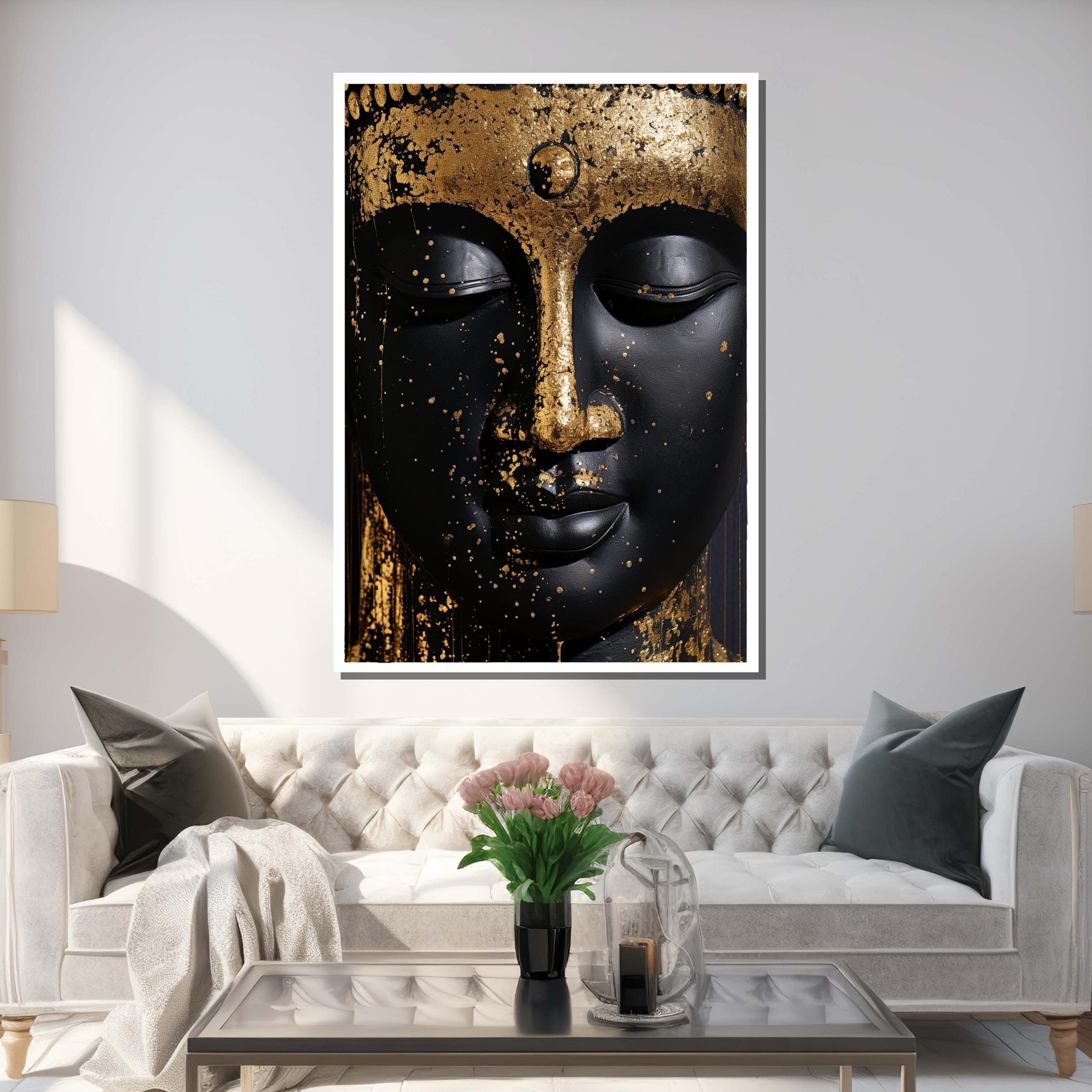 Gold Leaf Buddha Canvas Art: Zen Meditation Print - Etsy
