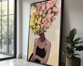Abstrakte Frau Bild: Modernes feminines Wandbild