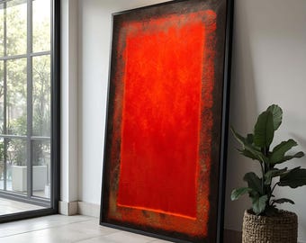 Mark Rothko Red Canvas Art Print, Modern Abstract Expressionism