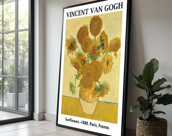 Van Gogh Sonnenblumen Leinwanddruck: Impressionistische Blumenwandkunst