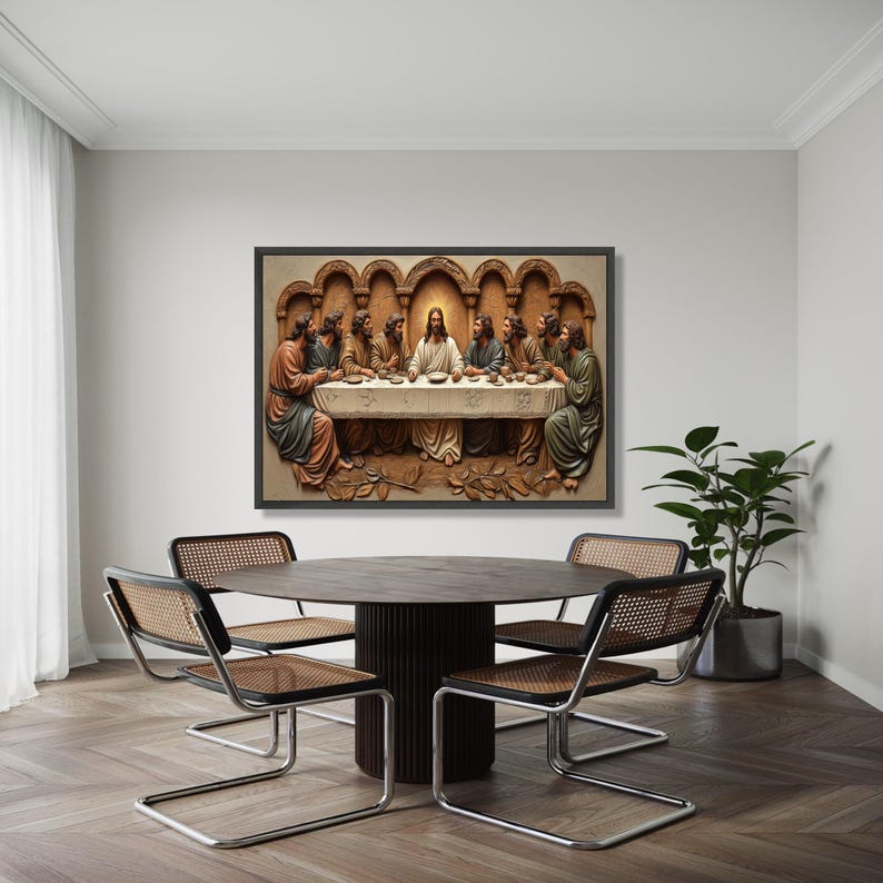 The Last Supper Canvas Print, Religious Christian Home Decor - Etsy