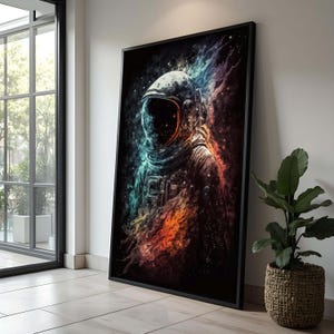Cosmic Astronaut Art Print | Space Explorer Painting | Galaxy Adventure Wall Art | Sci-Fi Decor | Outer Space Gift | Celestial Art