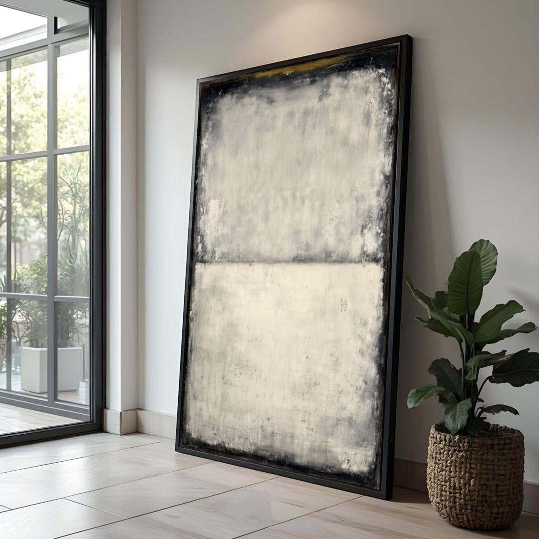 Mark Rothko Netural Mark Rothko Style Abstract Canvas Art: Neutral Tones, Modern Home Decor ...
