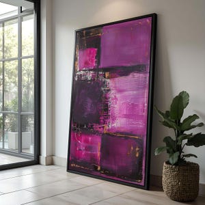 Mark Rothko Purple Abstract Canvas Painting: Large Wall Art