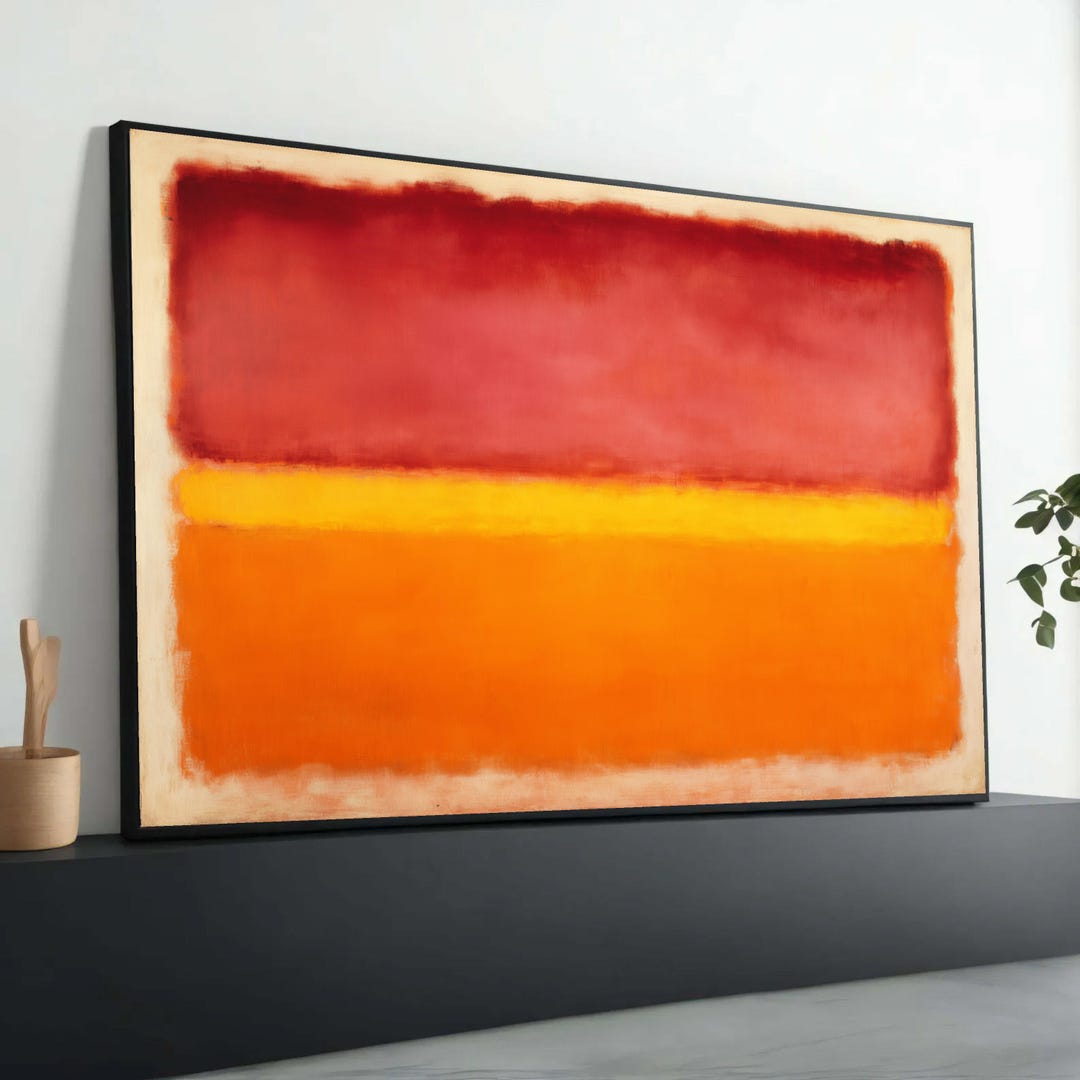 Mark Rothko Style Canvas Print: Modern Red Orange Abstract Art - Etsy