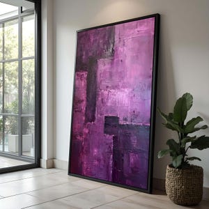 Mark Rothko Purple Abstract Canvas Painting: Large Wall Art