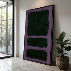 Mark Rothko Canvas Painting, Mark Rothko Production, Purple,Black Mark Rothko art,Canvas Painting,Mark Rothko,Large Wall Art,Craft Gift