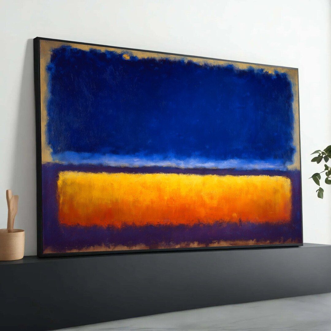 Mark Rothko Style Canvas Print: Blue and Orange Modern Art - Etsy