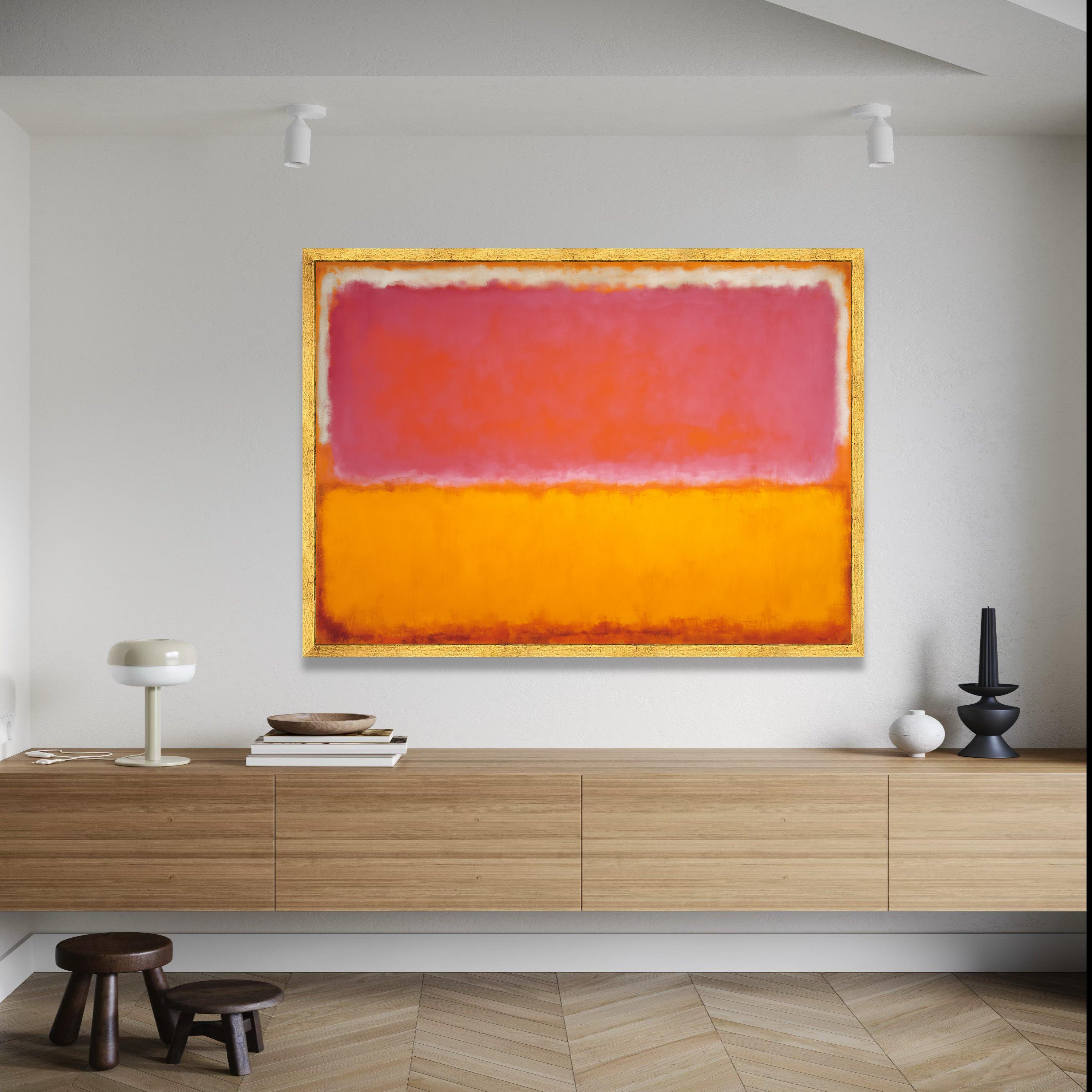 Blocks Mark Rothko Mark Rothko Style Abstract Canvas Art: Pink & Orange Color Block - Etsy
