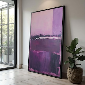 Mark Rothko Purple Abstract Canvas Painting: Large Wall Art