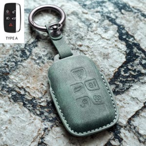 Handmade Leather Alcantara Key Fob Cover: Land Rover, Range Rover