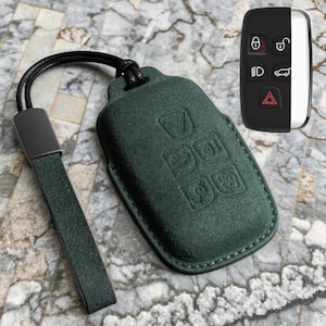 Handmade Leather Alcantara Key Fob Cover: Land Rover, Range Rover Case