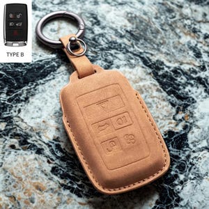 Handmade Leather Alcantara Key Fob Cover: Land Rover, Range Rover Case