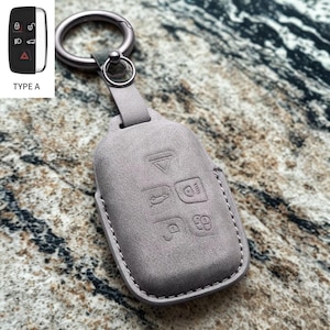 Handmade Leather Alcantara Key Fob Cover: Land Rover, Range Rover