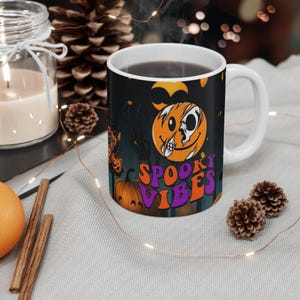 Halloween Mug | Spooky Vibes Jack-o-Lantern Design