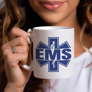 EMS Star of Life Coffee Mug: First Responder Gift