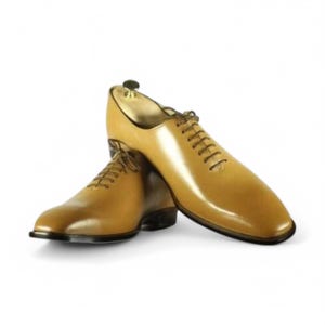 Handgefertigte Herren-Tönen-Vollrindslederschuhe, elegante, nahtlose Oxford-Kleidschuhe.