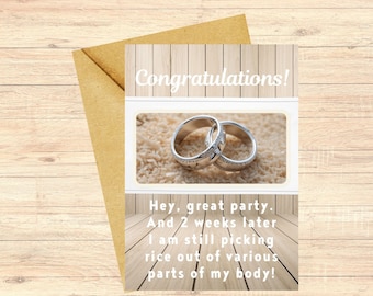 Wedding Congratulations Card, Wedding Greeting, Happy Couple Gift, Congrats Stationery,