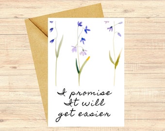 Sympathy Card, Floral Design Card, Watercolor Flower Card, Condolence Card, Bereavement Card, Supportive Greeting Card, Encouragement Card