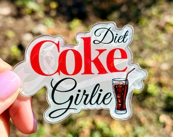 Diet Soda Girlie Magnet | Soda Lover Gift | Funny Aesthetic Magnet | Caffeine Girl Era | Trendy Girly Magnet | Cute Fridge Decor