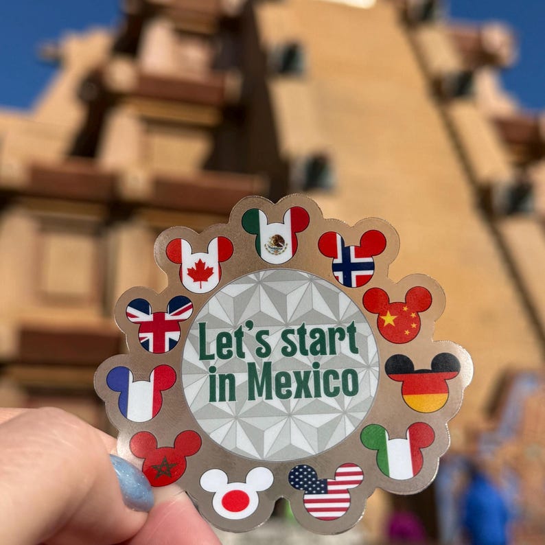 Full Showcase Sticker World Showcase Sticker – Mouse Flags, Travel Theme - Etsy