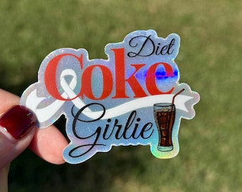 Holographic Diet Soda Girlie Sticker - Waterproof Vinyl Decal