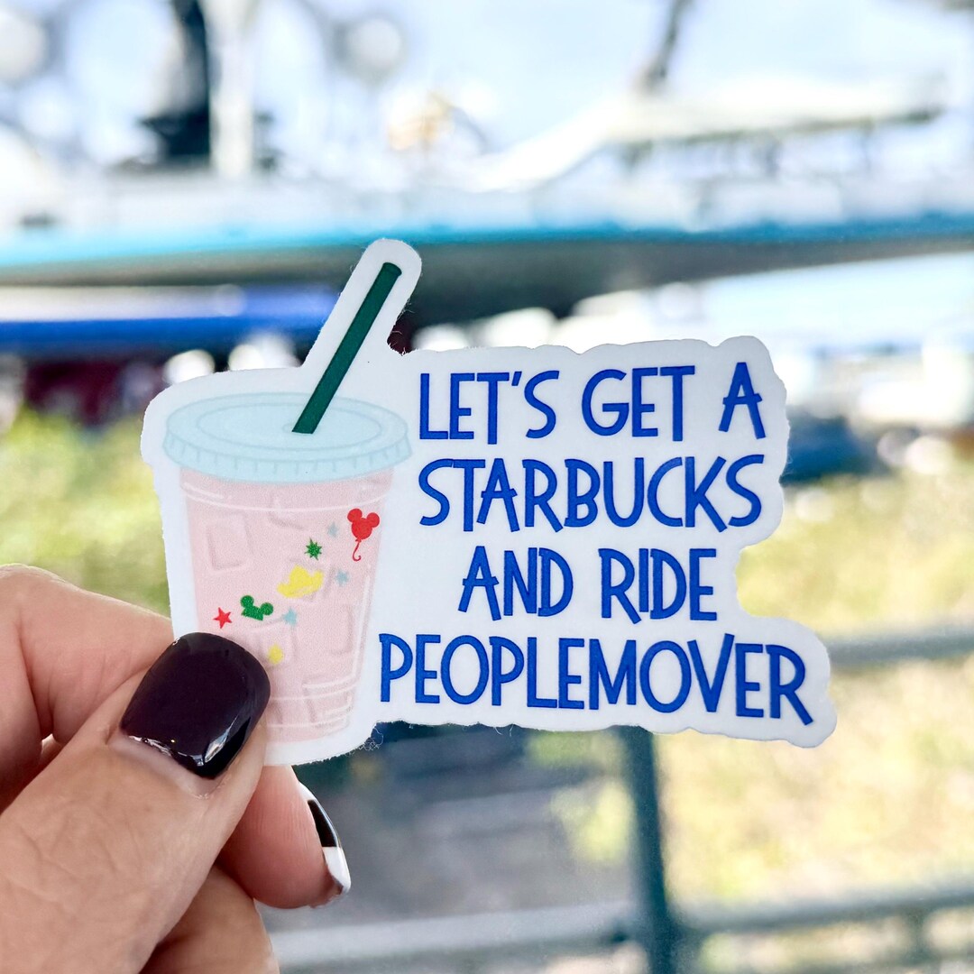 Let’s Get A Coffee & Go on A Chill Ride Sticker | Cute Park-inspired ...