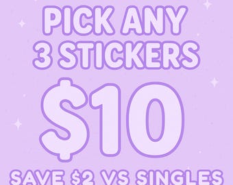 Pick Any 3 Stickers Bundle - Mix and Match  - Bookish, Pop Culture, Laptop Decals (Pick Any 3)
